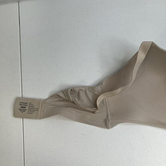 Soma 38DD Enbliss Wireless Bra Beige Nude Padded Seamless Comfort Stretch - Picture 13 of 16